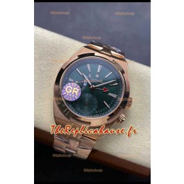 Vacheron Constantin Overseas Dual Time Réplique en or rose Réplique de Montre Suisse 1:1 cadran vert