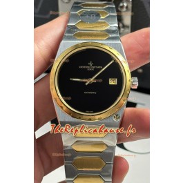Vacheron Constantin Historiques 222 Super Clone 37MM Montre boîtier bicolore cadran noir 