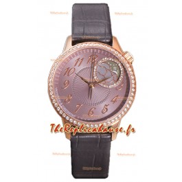 Vacheron Constantin Egerie Muse Moonphase Boîtier Or Rose et Cadran Brun Réplique Suisse