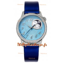 Vacheron Constantin Egerie Muse Moonphase Boîtier Acier 904L et Cadran Bleu Réplique Suisse