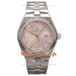 Vacheron Constantin Overseas Steel Casing Pink Dial 35MM Montre Suisse Réplique 