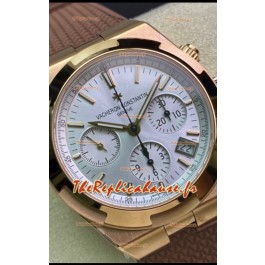 Vacheron Constantin Overseas Chronographe Or Jaune Cadran Acier Réplique Miroir 1:1