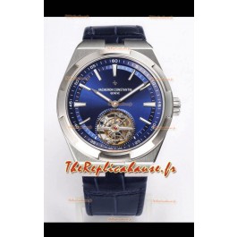 Vacheron Constantin Overseas Tourbillon Acier Inoxydable Bracelet Cuir Réplique 1:1 Miroir