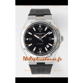 Vacheron Constantin Overseas Montre réplique miroir 1:1 en cadran noir - bracelet caoutchouc