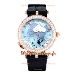 Van Cleef & Arpels Donde Des Papillons Boîtier Or Rose Mouvement Réplique Montre suisse
