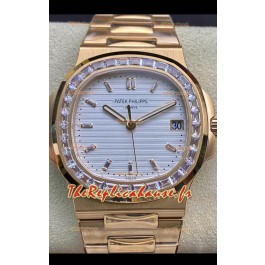 Montre Patek Philippe Nautilus 5711/1R 1 1:1 Réplique Miroir en or rose à cadran blanc