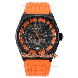 Zenith Defy Classic Skeleton 41MM Céramique Noire Réplique Montre Suisse Homme