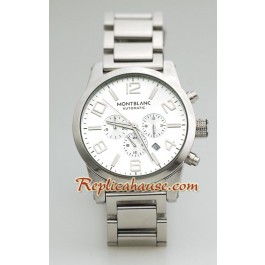 Mont Blanc Replique Timewalker - Silver Dial