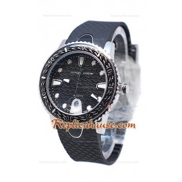 Ulysse Narden Lady Diver Montre De Replique en Noir Cadran