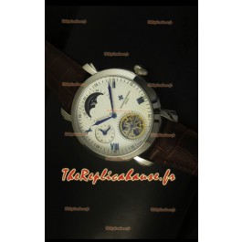 Montre à mouvement japonais tourbillon Vacheron Constantin Phases de la lune