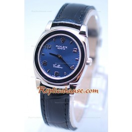Rolex Cellini Cestello Femmes Swiss Montre Toute Bleue