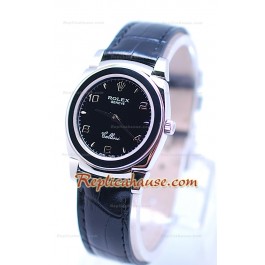 Rolex Cellini Cestello Femmes Swiss Montre Toute Noire