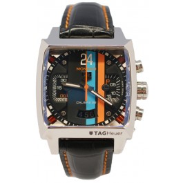 Tag Heuer Monaco Concept 24 Swiss Montre avec Cadran Noir et Boîtier en Acier