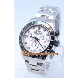 Rolex Project X Daytona Series II Limited Edition Cosmograph MonoBloc Cerachrom Cadran Blanc et Index Horaires en Diamant