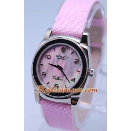 Rolex Cellini Cestello Femmes Swiss Montre Face Toute Rose Perle