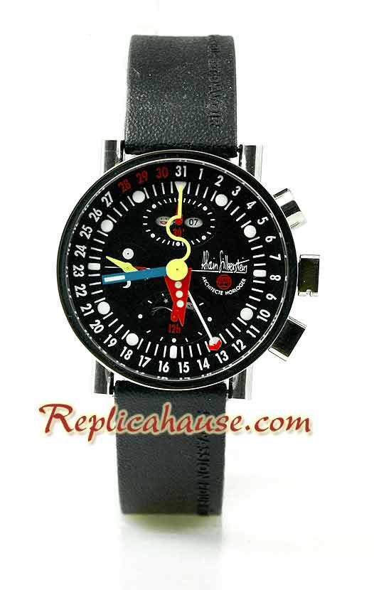 Alain Silberstein Klassik Krono Bauhaus 2 Rubber Strap Montre