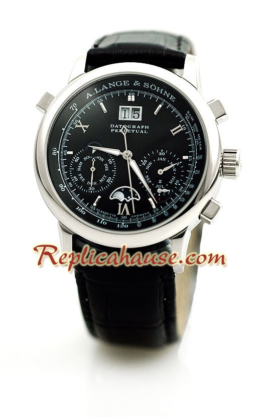 A. Lange & Sohne Datograph Perpetual Leather Montre
