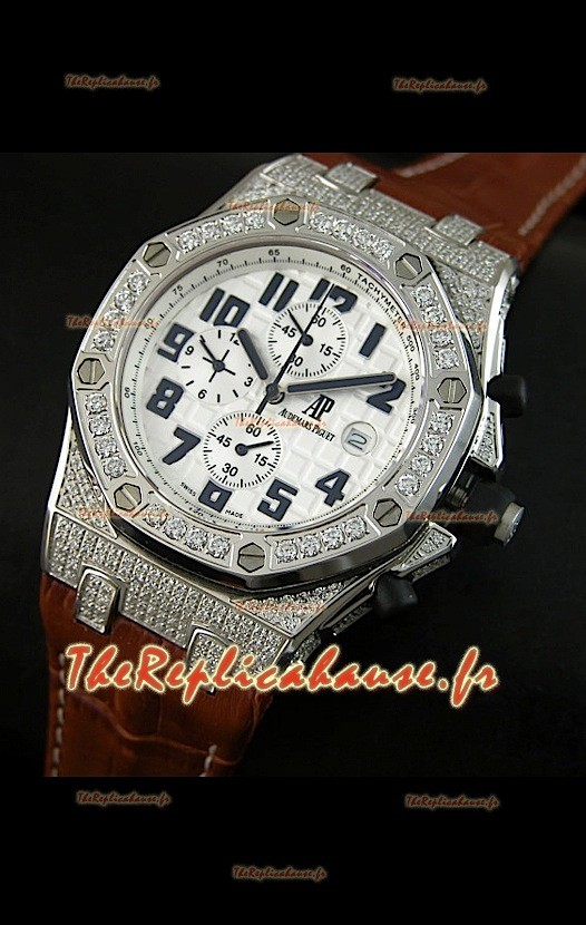 Audemars Piguet Royal Oak Offshore Montre Quartz avec Lunette de Diamants