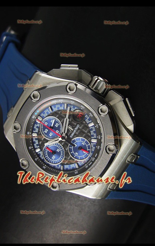 Réplique de montre Royal Oak Offshore Michael Schumacher en titane bleue Ultimate Audemars Piguet en titane - Mouvement 3126