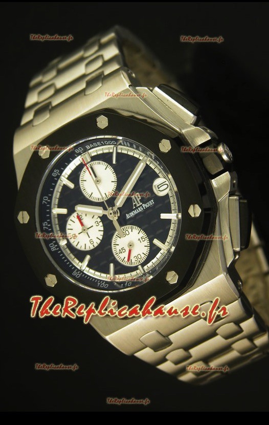 Montres Royal Oak Offshore Audemars Piguet avec cadran noir - Boîtier en acier