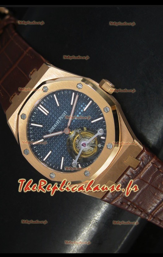 Montre suisse Royal Oak Tourbillon Audemars Piguet dans écrin or rose 