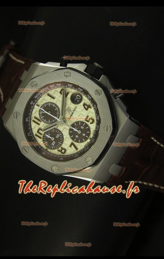 Réplique de montre Royal Oak Audemars Piguet Édition Safari blanche 1:1 Réplique de montre miroir