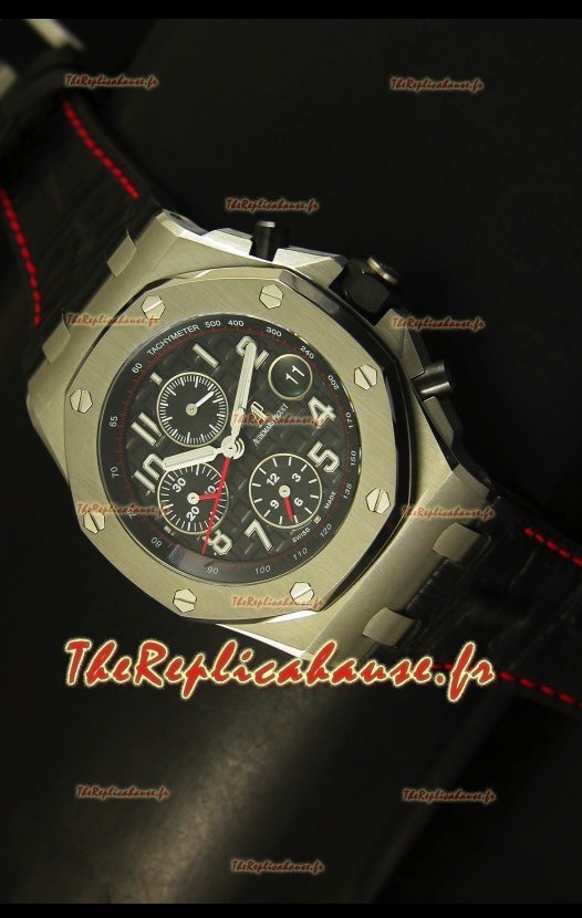 Réplique de montre Royal Oak Offshore Thèmes Noir Audemars Piguet en titane - Réplique de montre miroir 1:1
