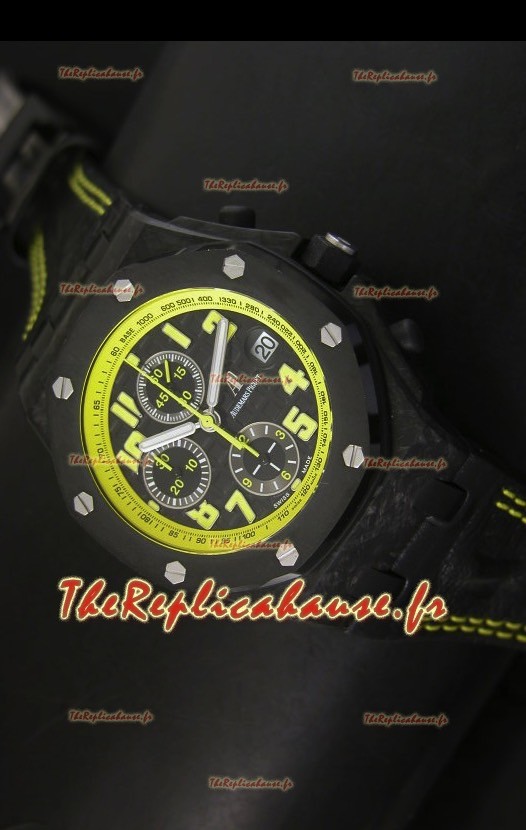 Réplique de montre Royal Oak Offshore Audemars Piguet en carbone forgé - Montre miroir Édition ultime 1:1
