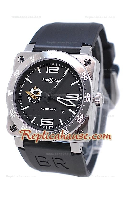 Bell and Ross BR 03 Type Aviation Brushed l'acier Montre Suisse