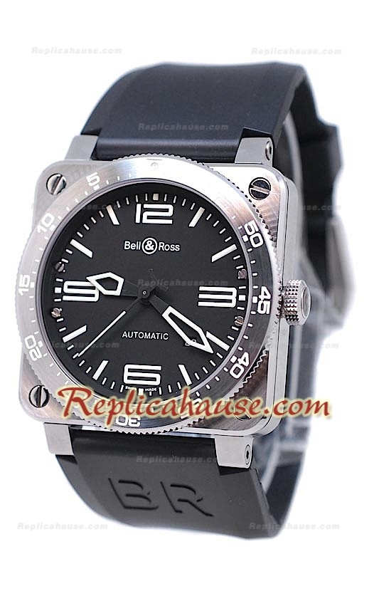 Bell and Ross BR 03 Type Aviation Brushed l'acier Montre Suisse