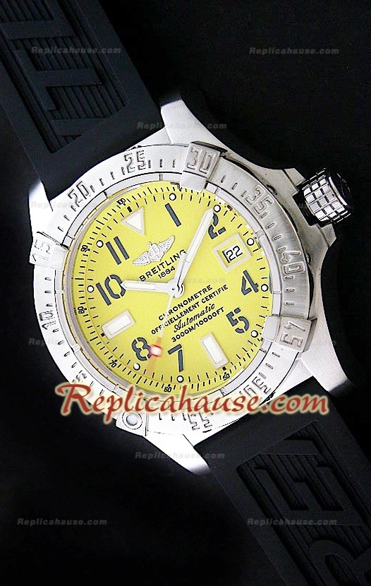 Breitling Seawolf Swiss Replica Montre 1:1 Mirror Copy 45 mm – Cadran Jaune