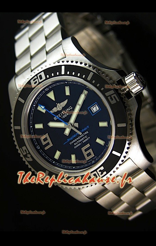 Breitling Superocean Abysse Reproduction Montre Suisse - Reproduction Exacte 1:1 - Marqueurs Bleus 44MM
