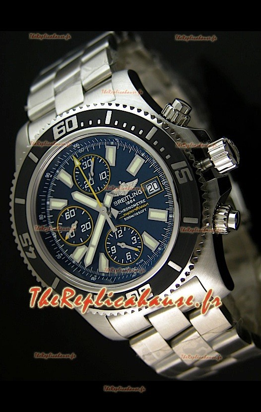 Breitling Superocean Abysse Reproduction Montre Chronographe Suisse - Reproduction Exacte 1:1 - Jaunes 44MM