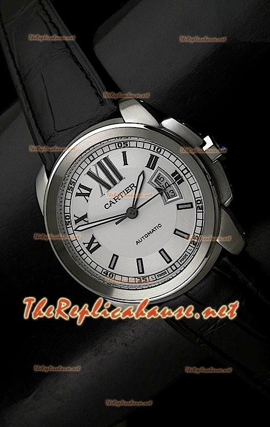 Calibre De Cartier Suisse Automatic Montre en Blanc Cadran