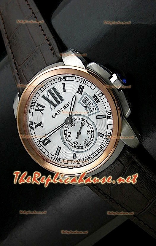 Calibre De Cartier Japonaise Montre De Replique en deux tons 