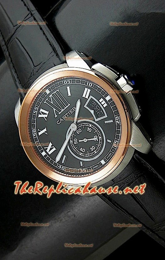 Calibre De Cartier Japonaise Montre De Replique en deux tons 