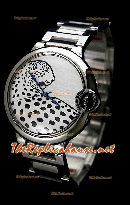 Ballon De Cartier Suisse Montre De Replique avec Panthere Imprent on Cadran
