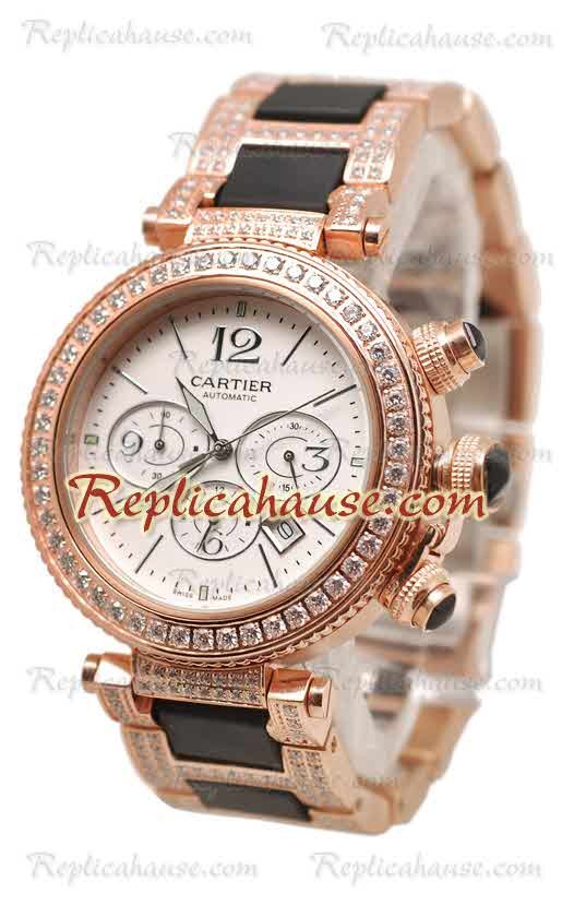 Cartier Pasha Seatimer Diamonds Montre Replique Suisse