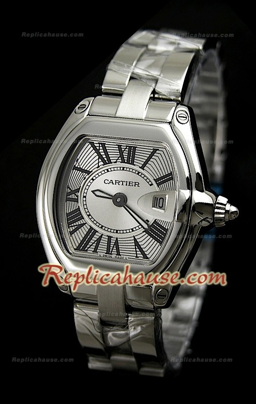 Cartier Roadster Femmes Swiss Montre - Mirror Replica 1:1 avec Cadran en Acier