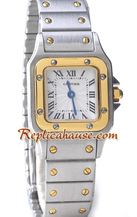 Cartier Replique Santos Two Tone Femmes