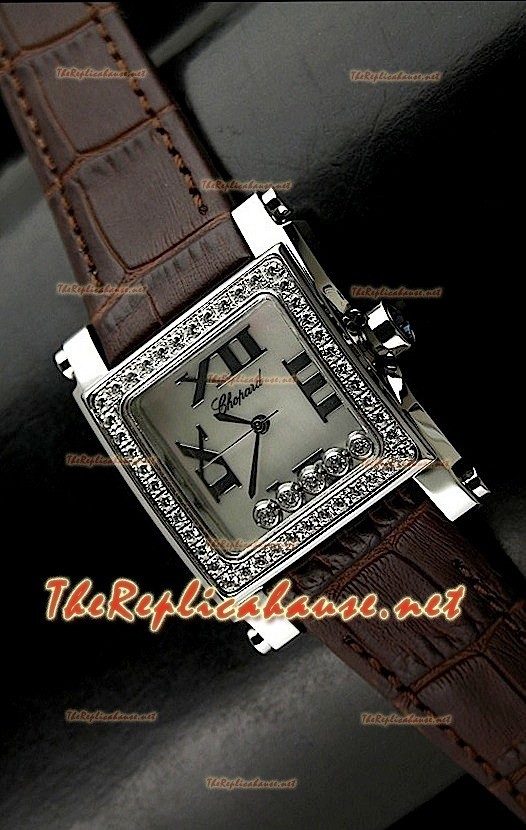Chopard Happy Sport Femme Montre en Brunes Sangle