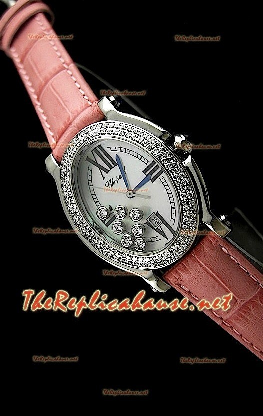Chopard Happy Sport Femme Montre avec Diamants Bezel
