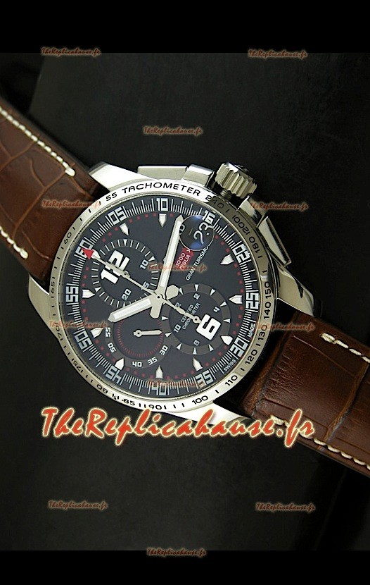 Chopard Mille Miglia GT XL Reproduction Montre Suisse avec Bracelet de Cuir Marron - REPRODUCTION EXACTE