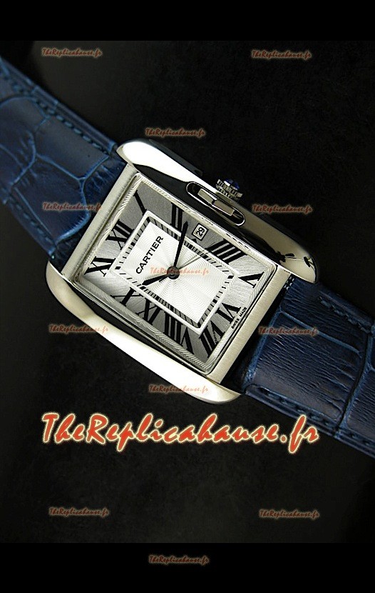 Cartier Tank Reproduction Montre Pour Femmes avec Boitier en Acier/Bracelet Violet
