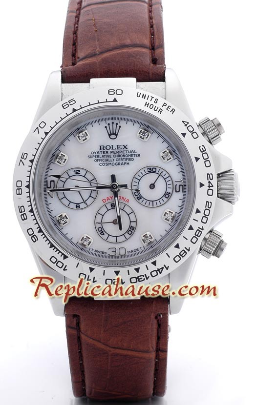 Rolex Replique Daytona Montre with Bracelet en Cuir