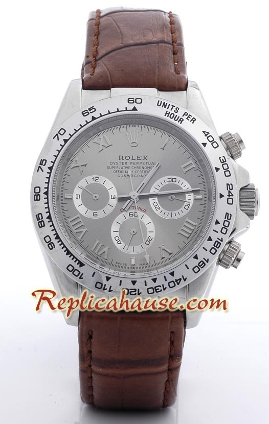 Rolex Replique Daytona Montre with Bracelet en Cuir