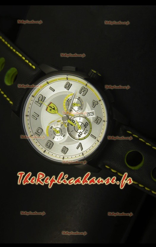 Montre chronographe Scuderia Ferrari Heritage SF107 en acier noir