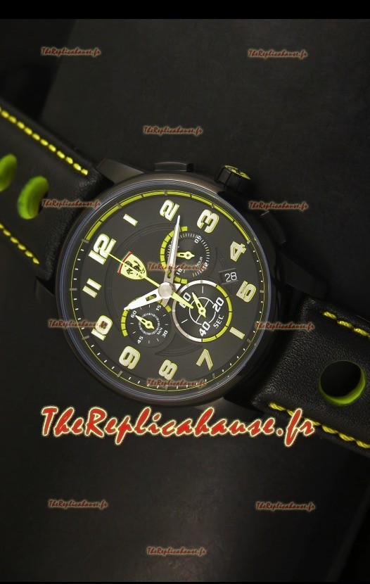 Montre chronographe Scuderia Ferrari Heritage en acier noir