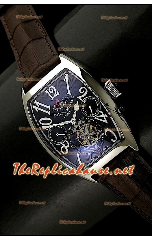 Franck Muller Casablanca Calender Tourbillon Montre Suisse Blanc dial