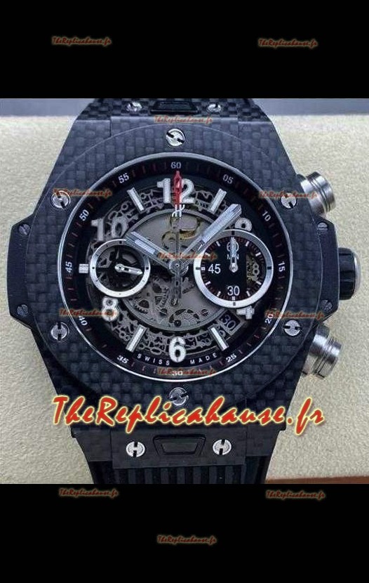 Montre Hublot Big Bang Unico en fibre de carbone 45 mm, réplique parfaite